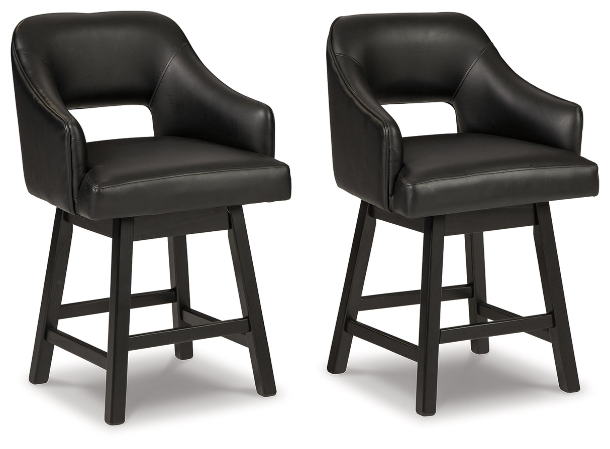 Tallenger Counter Height Bar Stool (Color: Black/Dark Brown, Barstool Height: Counter Height)