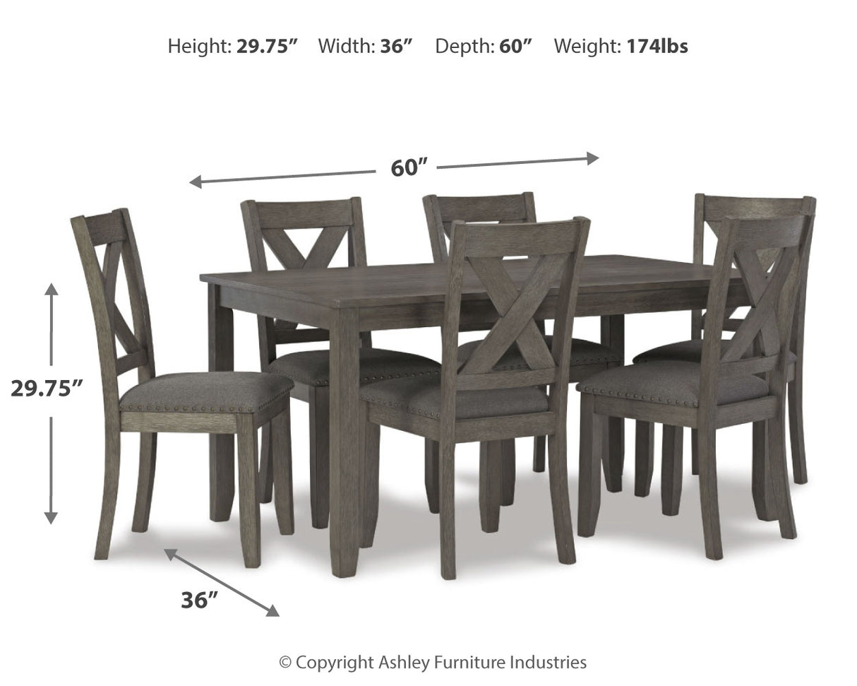 Caitbrook Dining Table and Chairs (Set of 7)