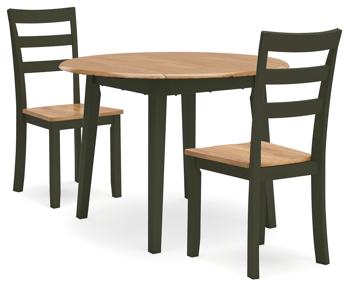 Gesthaven 3-Piece Dining Table and 2 Chairs (Dining Drop Leaf Table, Dining Chair, Dining Chair)