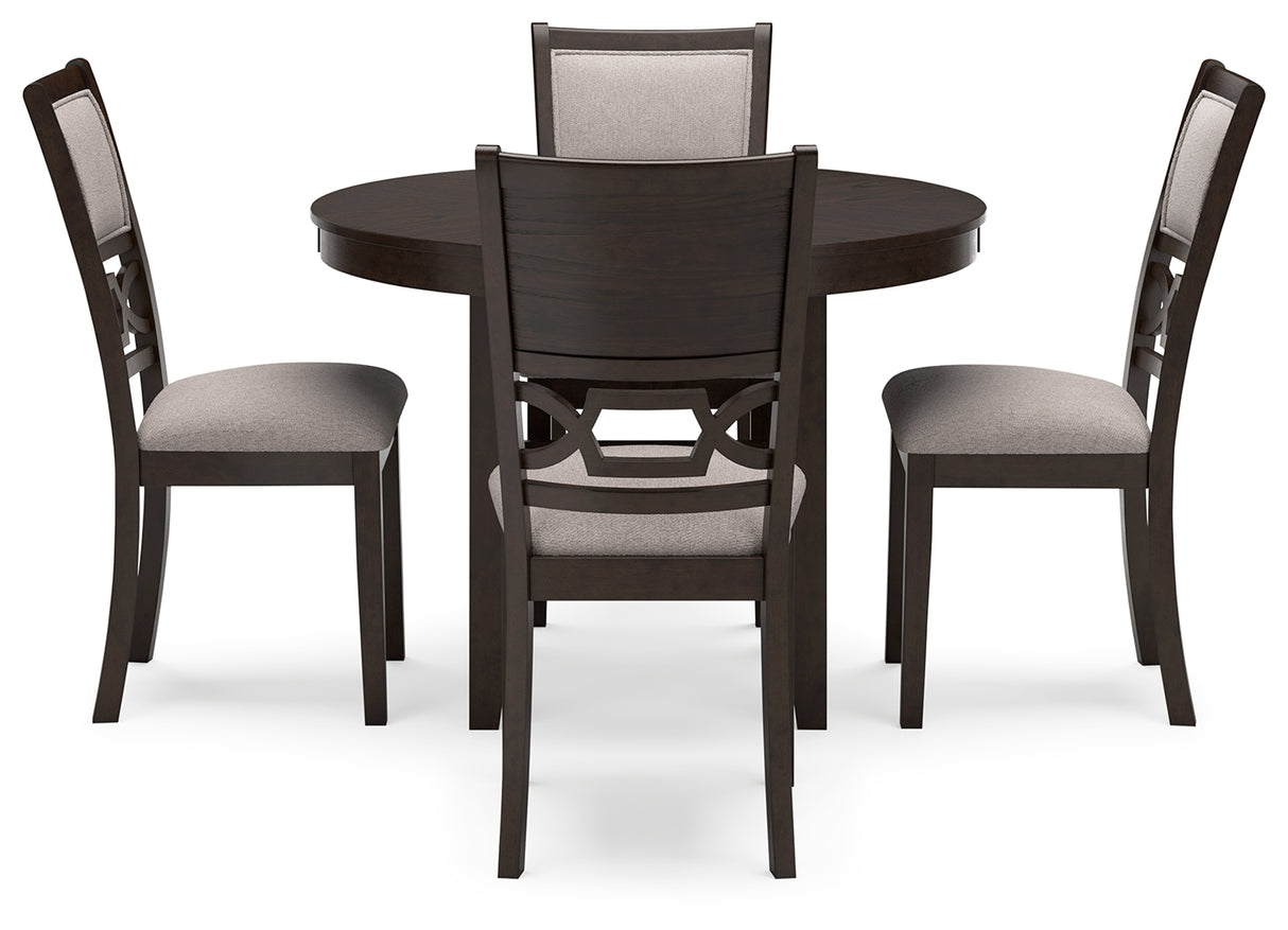 Langwest Dining Table and 4 Chairs (Set of 5)