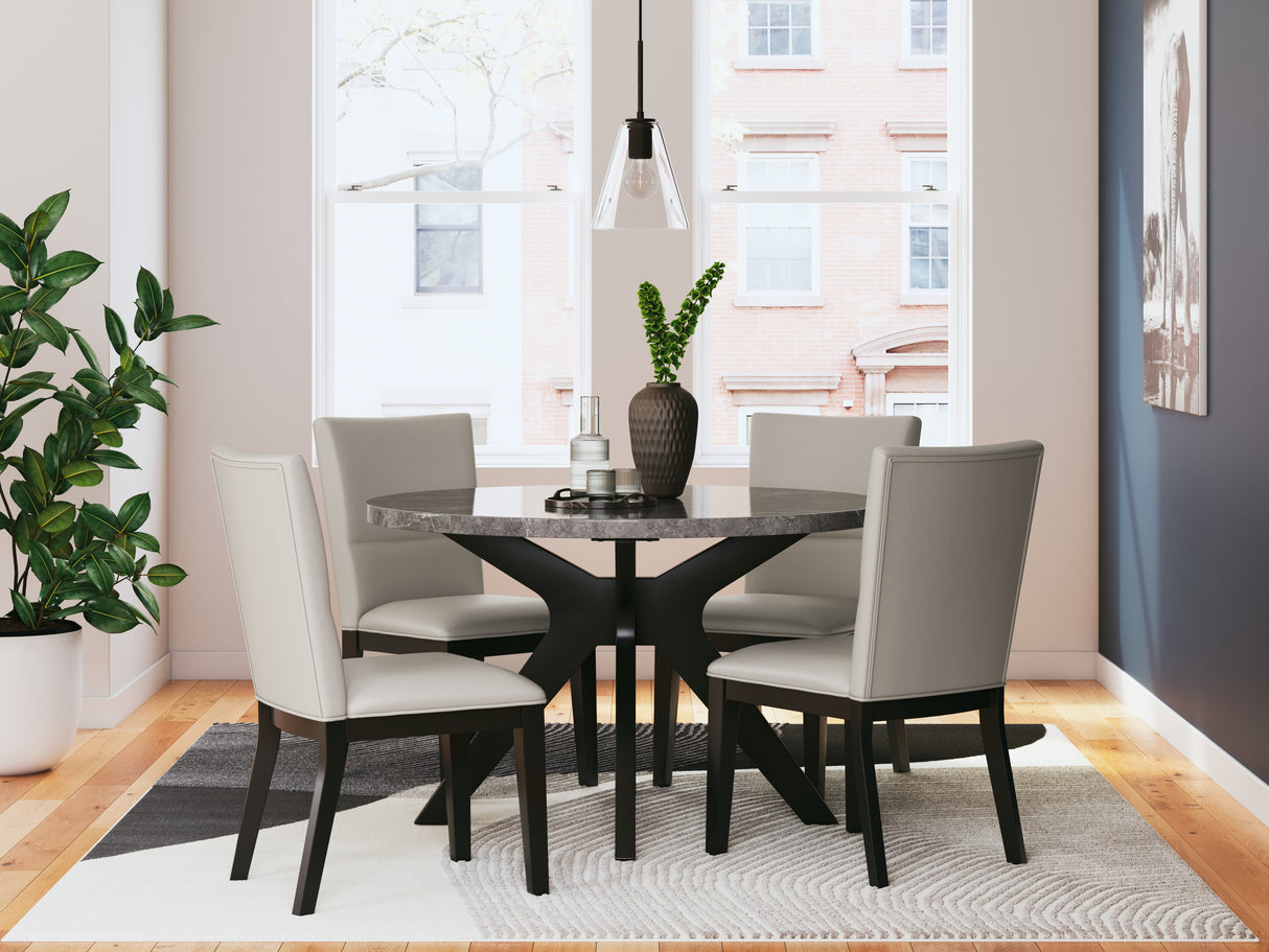 Glinari 5-Piece Dining Table and 4 Chairs (Dining Chair, Dining Chair, Dining Chair, Dining Chair, Dining Table)