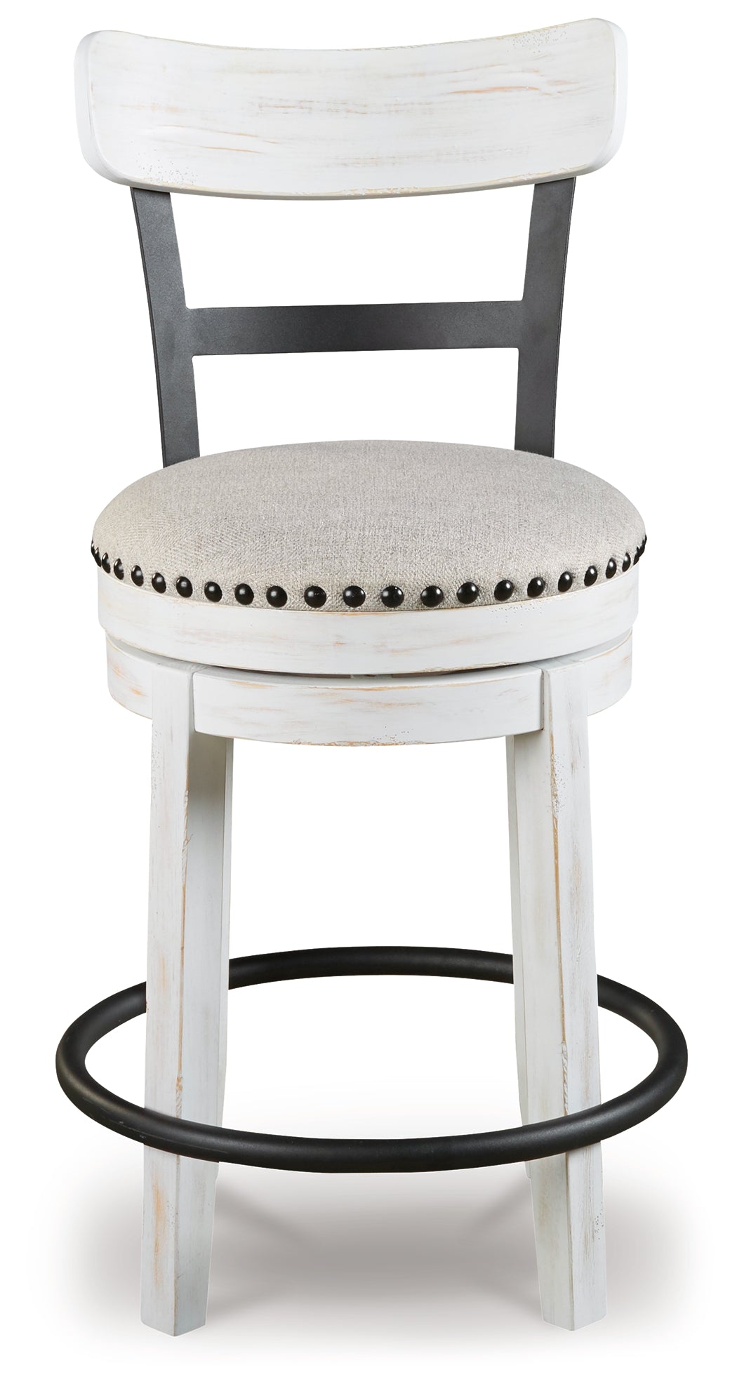 Valebeck Counter Height Bar Stool (Color: White, Barstool Height: Counter Height)