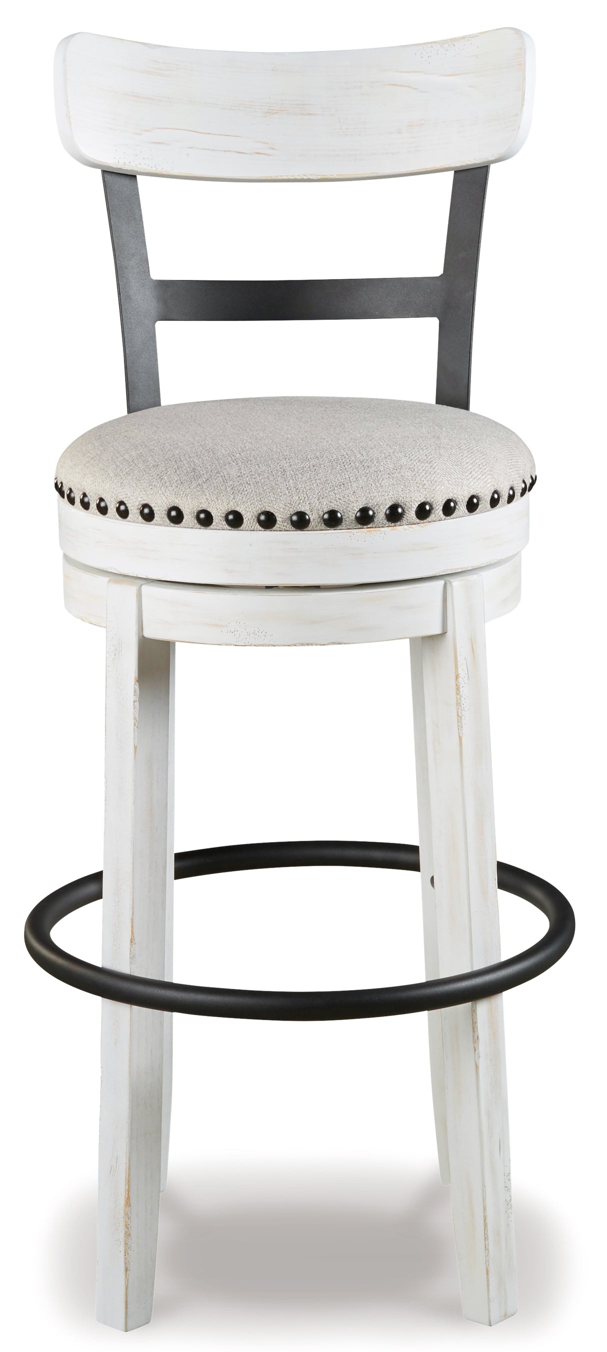 Valebeck Counter Height Bar Stool (Color: White, Barstool Height: Pub/Bar Height)