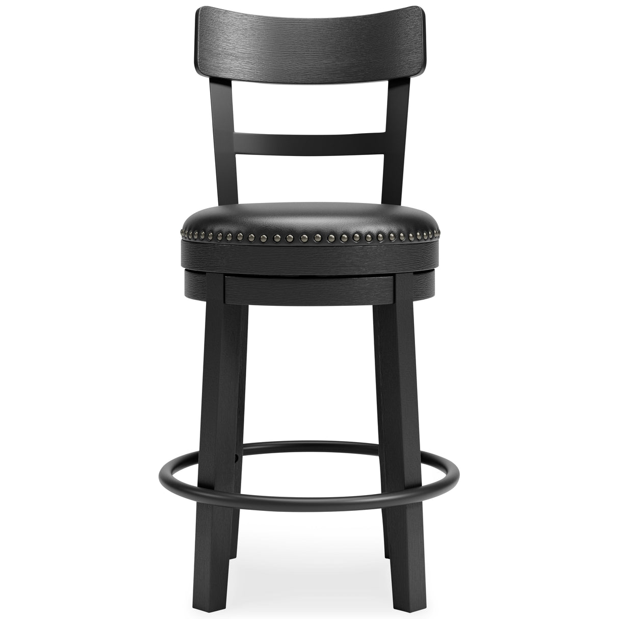 Valebeck Counter Height Bar Stool (Color: Black, Barstool Height: Counter Height)