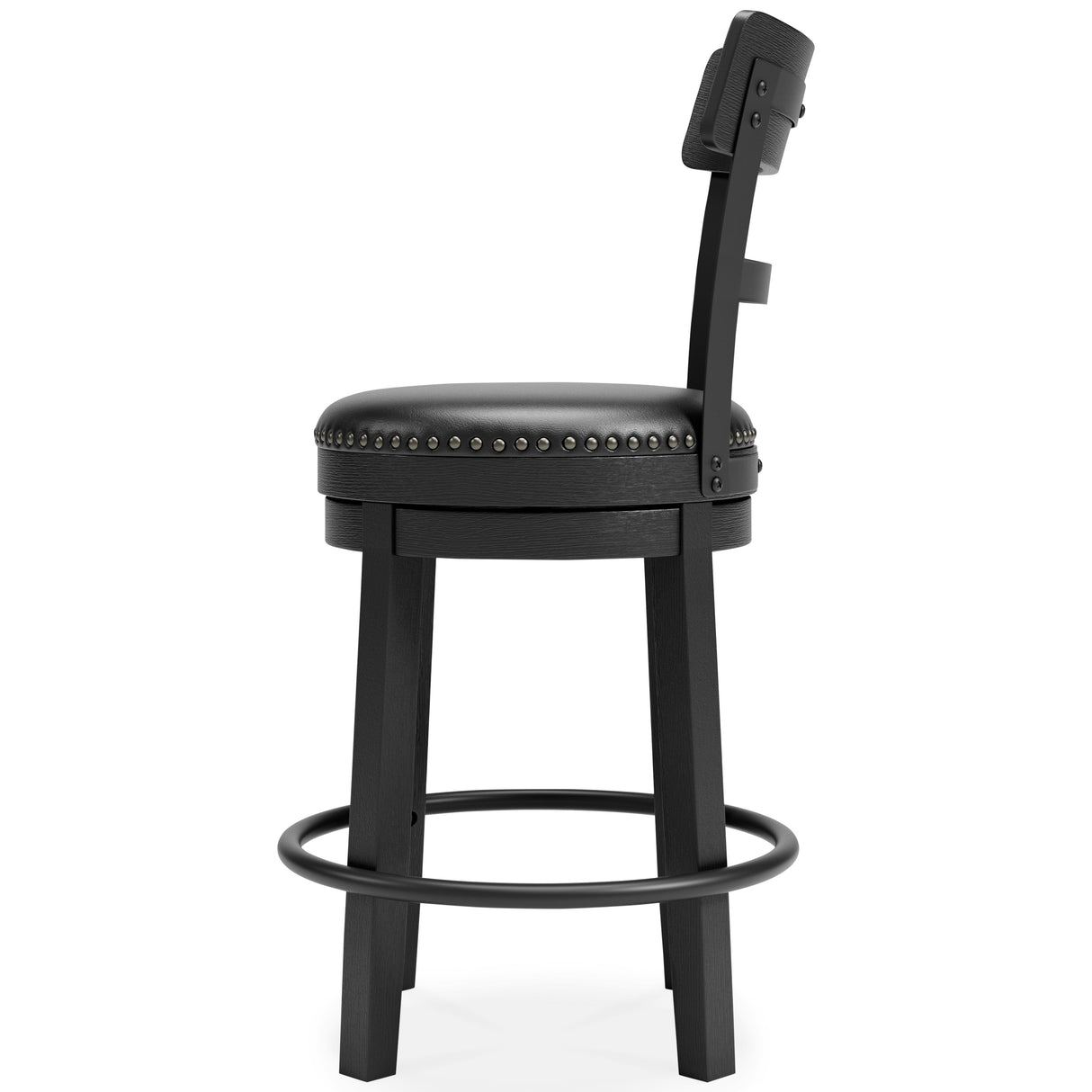 Valebeck Counter Height Bar Stool (Color: Black, Barstool Height: Counter Height)