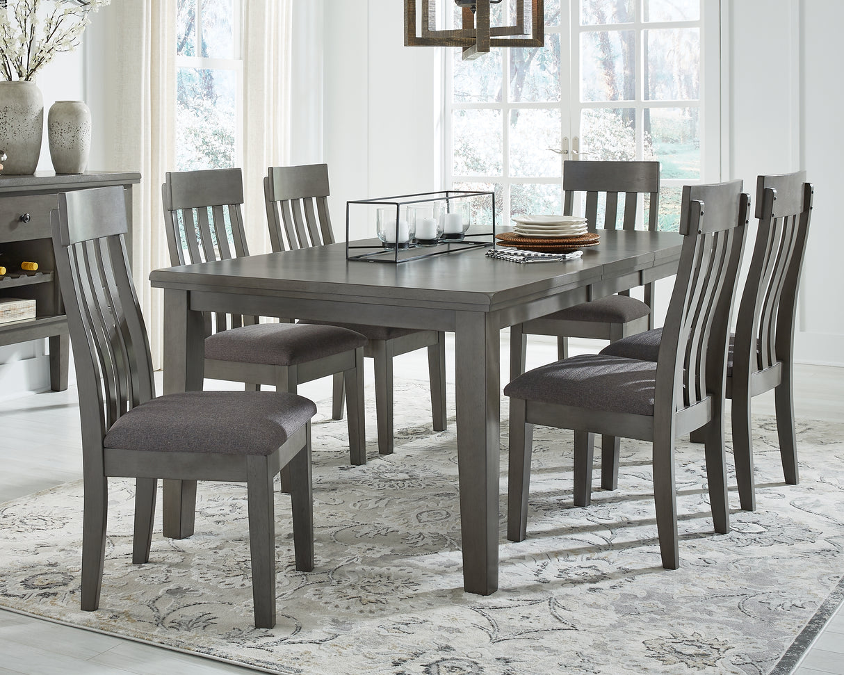 Hallanden 7-Piece Dining Table and 6 Chairs (Dining Extension Table, Dining Chair, Dining Chair, Dining Chair, Dining Chair, Dining Chair, Dining Chair)