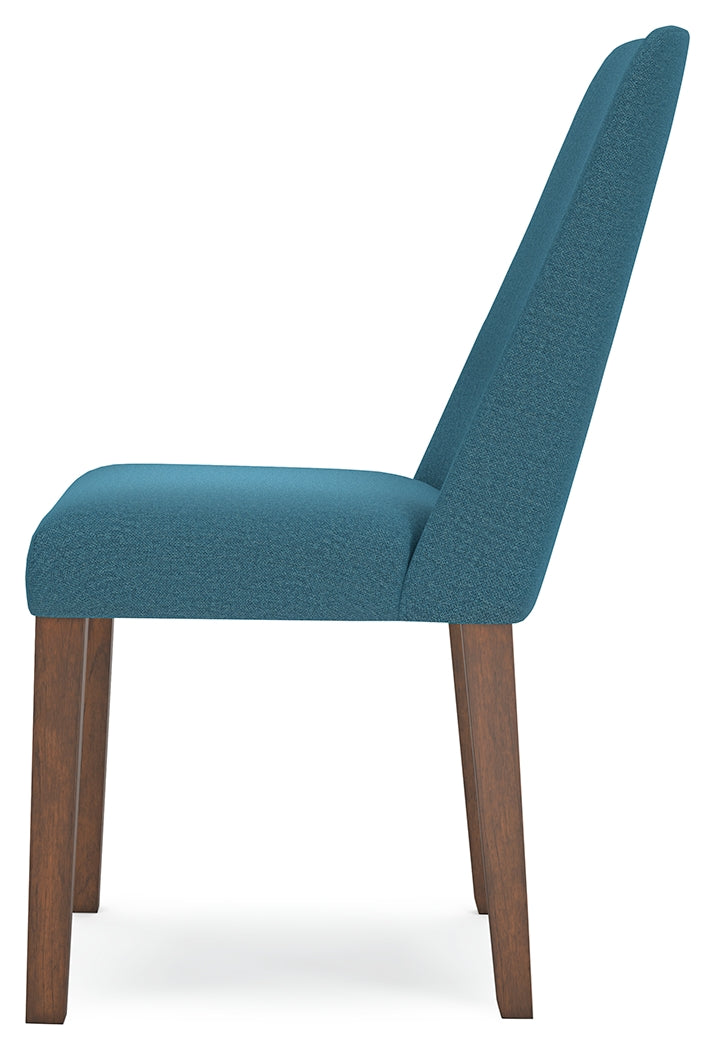 Lyncott Dining Chair (Color: Blue/Brown)