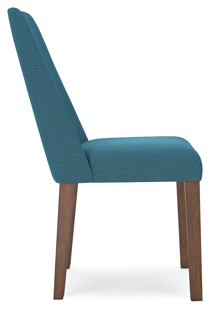 Lyncott Dining Chair (Color: Blue/Brown)