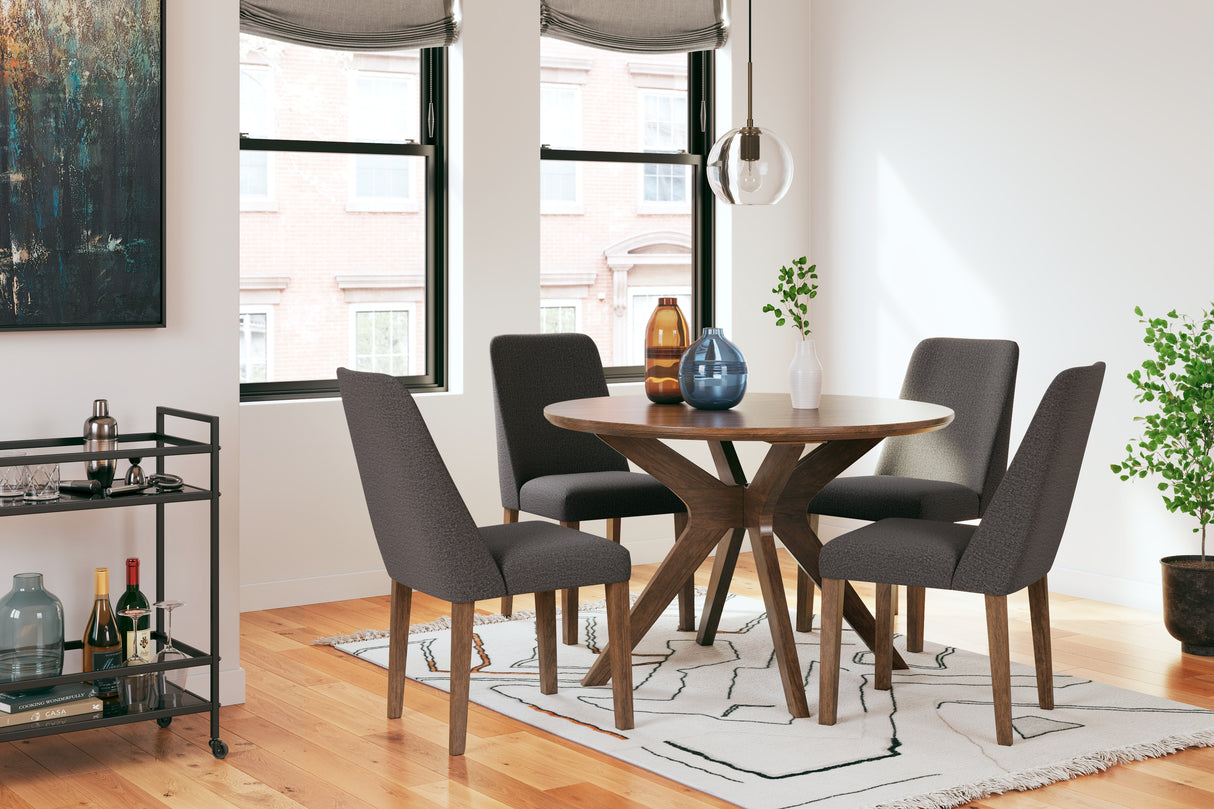 Lyncott 5-Piece Dining Table and 4 Chairs (Dining Table, Dining Chair, Dining Chair, Dining Chair, Dining Chair)