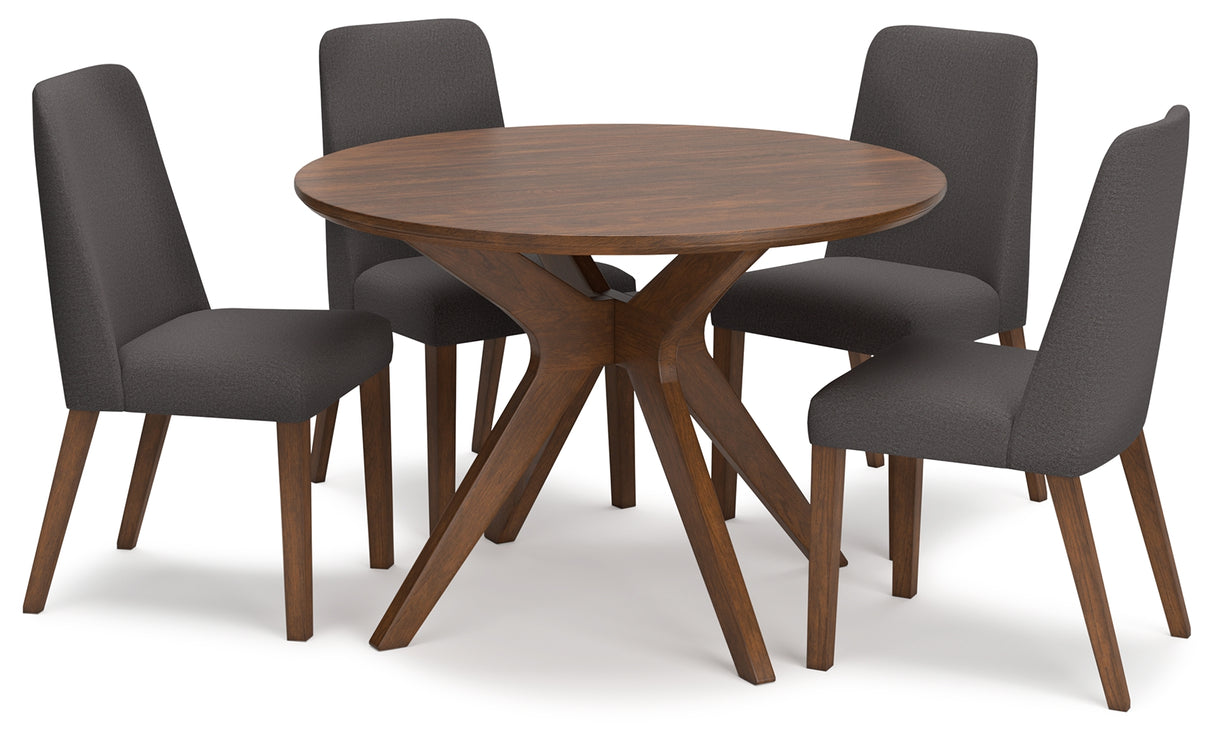 Lyncott 5-Piece Dining Table and 4 Chairs (Dining Table, Dining Chair, Dining Chair, Dining Chair, Dining Chair)