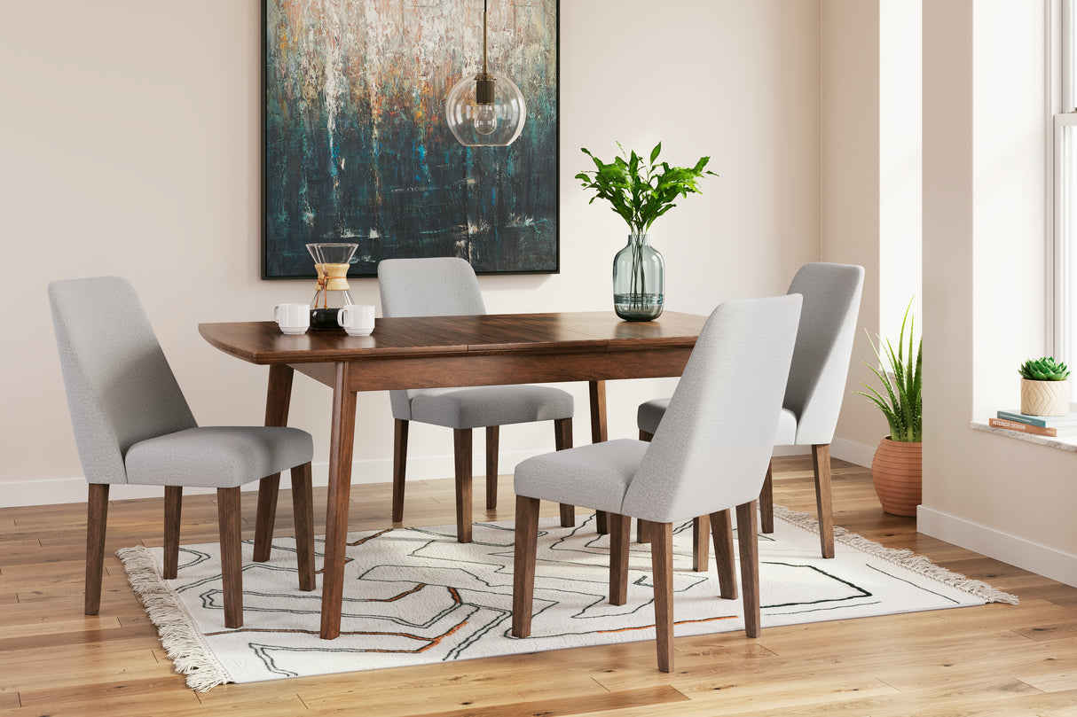 Lyncott 5-Piece Dining Table and 4 Chairs (Dining Extension Table, Dining Chair, Dining Chair, Dining Chair, Dining Chair)