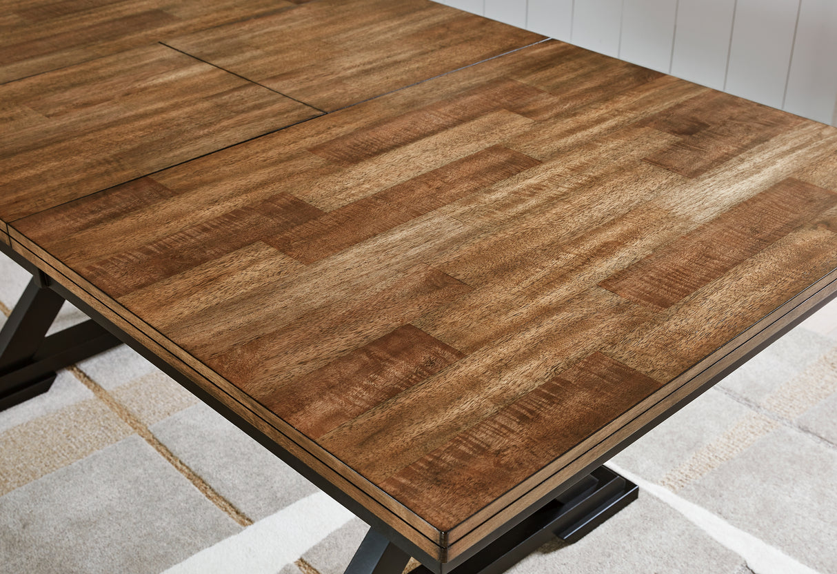 Wildenauer 4-Piece Dining Table and 2 Chairs and Bench (Dining Extension Table, Dining Chair, Dining Chair, 50" Dining Bench)