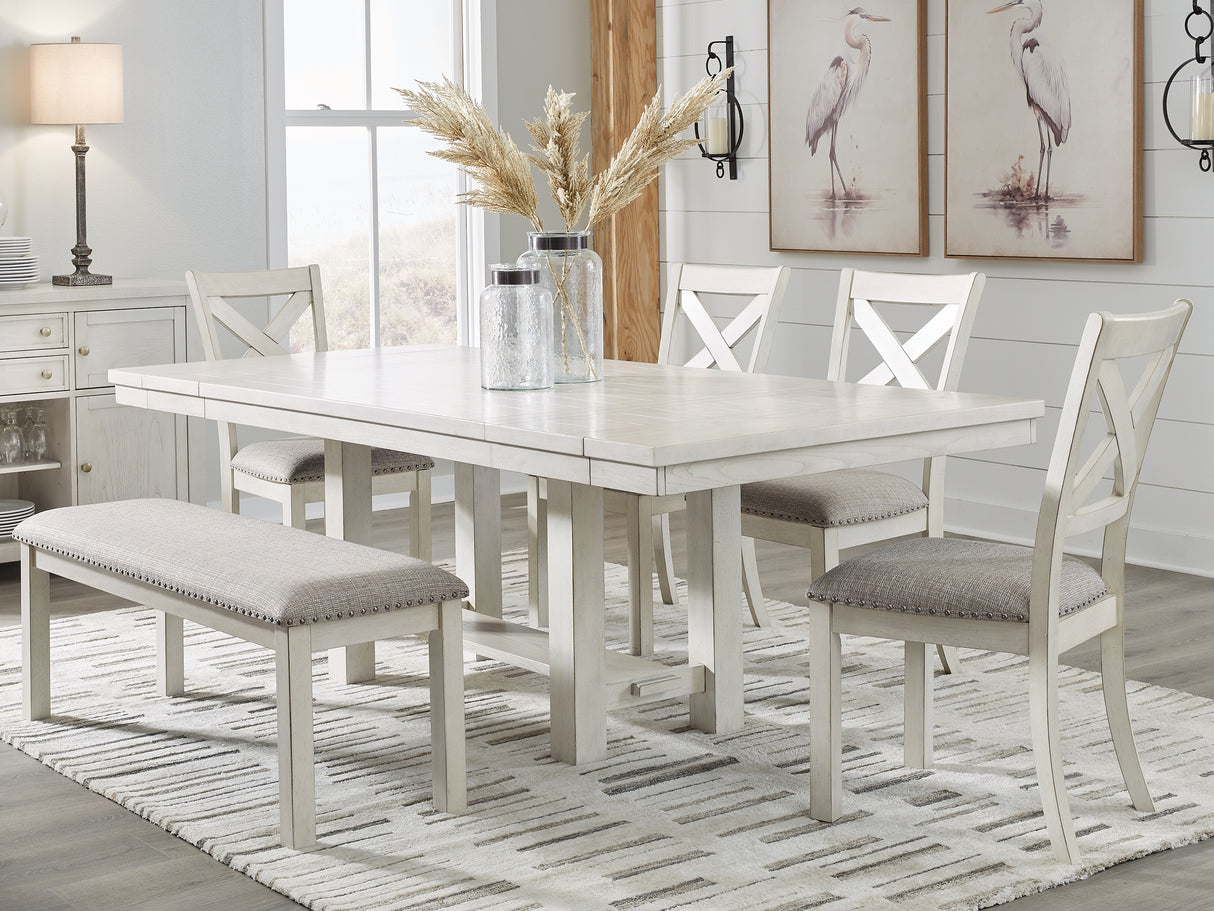 Robbinsdale 6-Piece Dining Table and 4 Chairs and Bench (48" Dining Bench, Dining Chair, Dining Chair, Dining Chair, Dining Chair, Dining Extension Table)