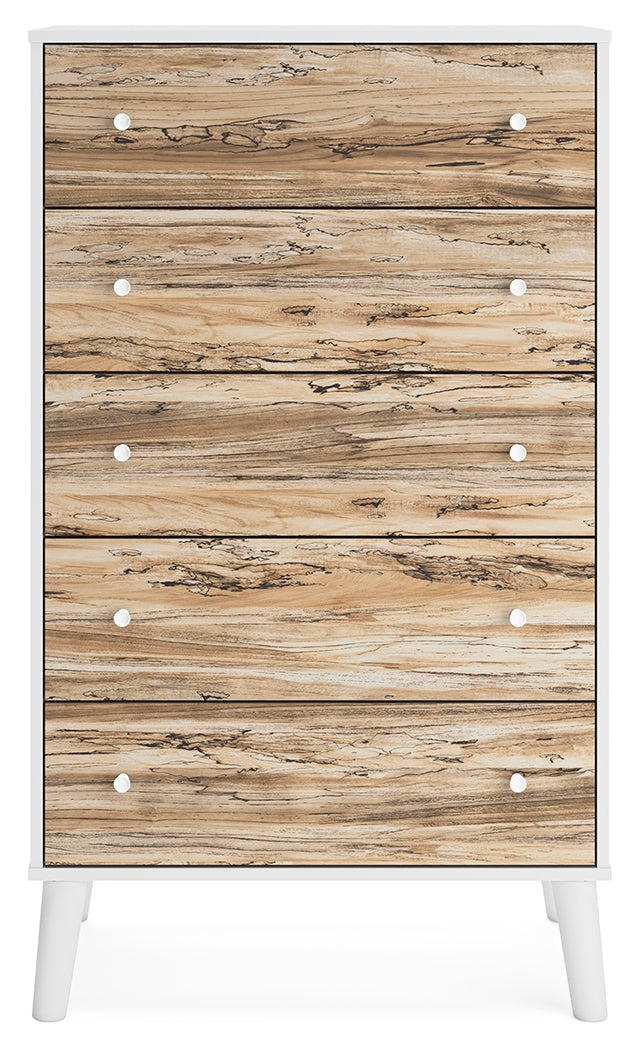 Piperton Chest of Drawers (Color: Two-tone Brown/White)