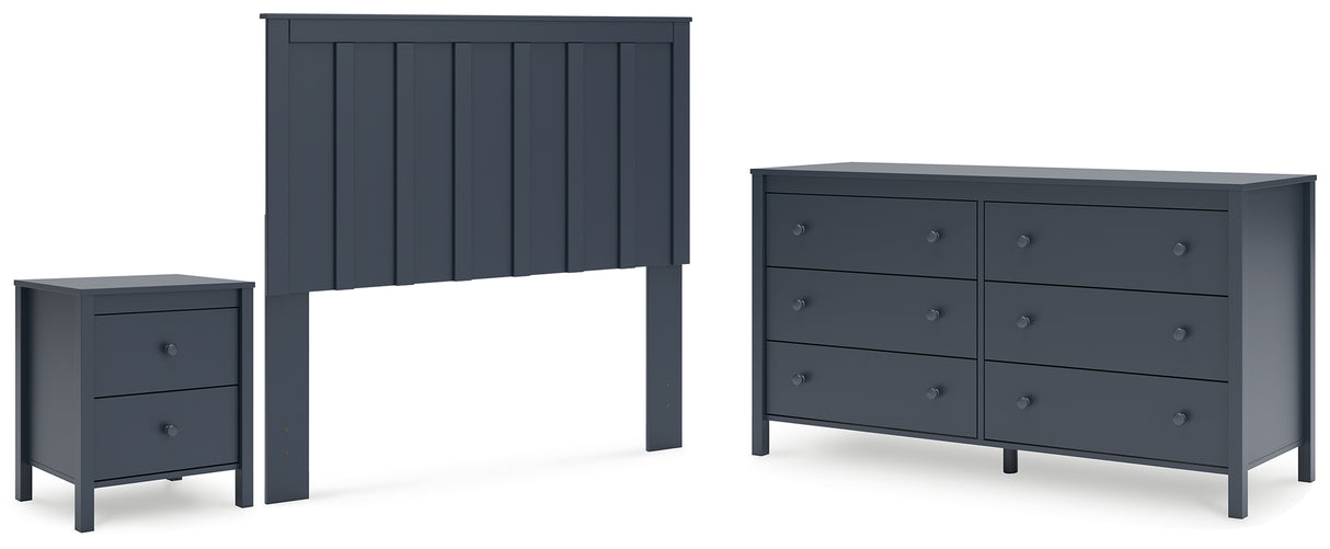 Simmenfort 3-Piece Full Panel Headboard with Dresser and Nightstand (Full Panel Headboard, Dresser, Nightstand)