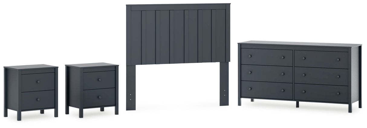 Simmenfort 4-Piece Full Panel Headboard with Dresser and 2 Nightstands (Full Panel Headboard, Dresser, Nightstand, Nightstand)
