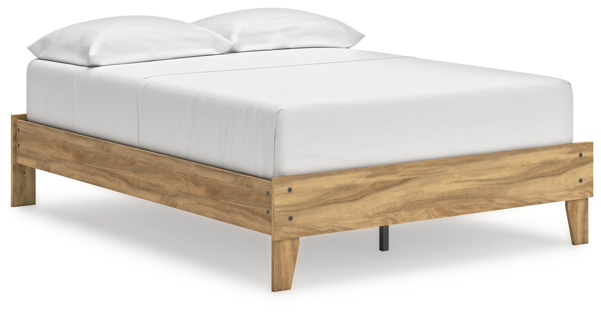 Bermacy 4-Piece Full Platform Bed with Dresser and 2 Nightstands (Full Platform Bed, Dresser, Nightstand, Nightstand)