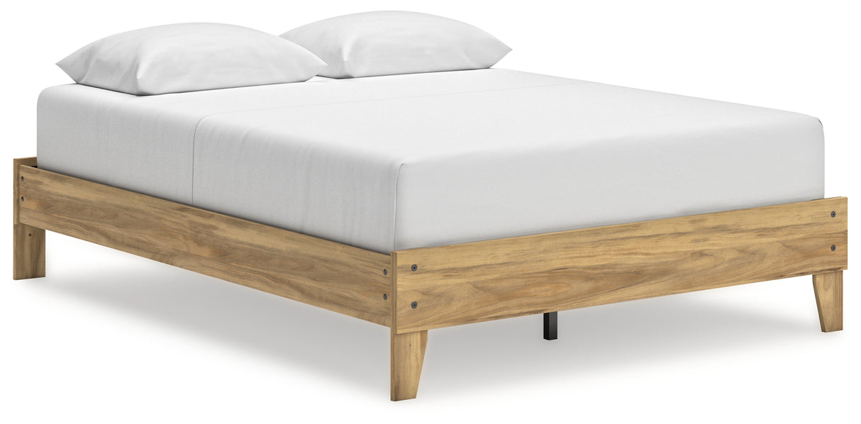 Bermacy 3-Piece Queen Platform Bed with 2 Nightstands (Queen Platform Bed, Nightstand, Nightstand)