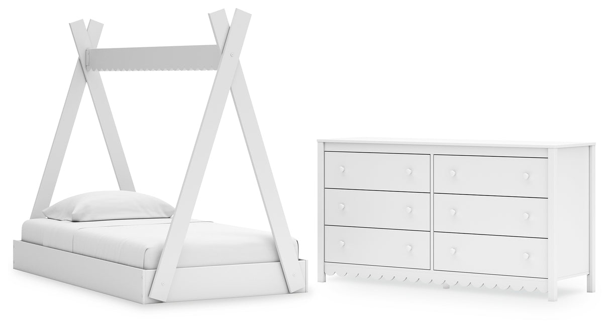 Hallityn 2-Piece Twin Tent Bed with Dresser (Twin Tent Bed, Dresser)