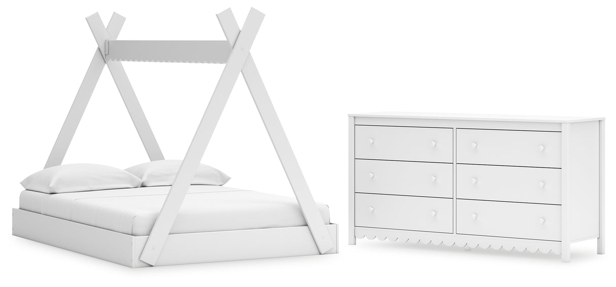 Hallityn 2-Piece Full Tent Bed with Dresser (Full Tent Bed, Dresser)