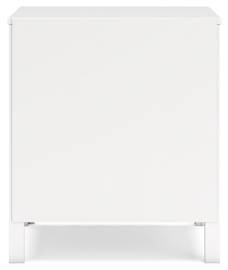 Hallityn 3-Piece Twin Panel Platform Bed with Nightstand (Twin Platform Bed, Twin Panel Headboard, Nightstand)