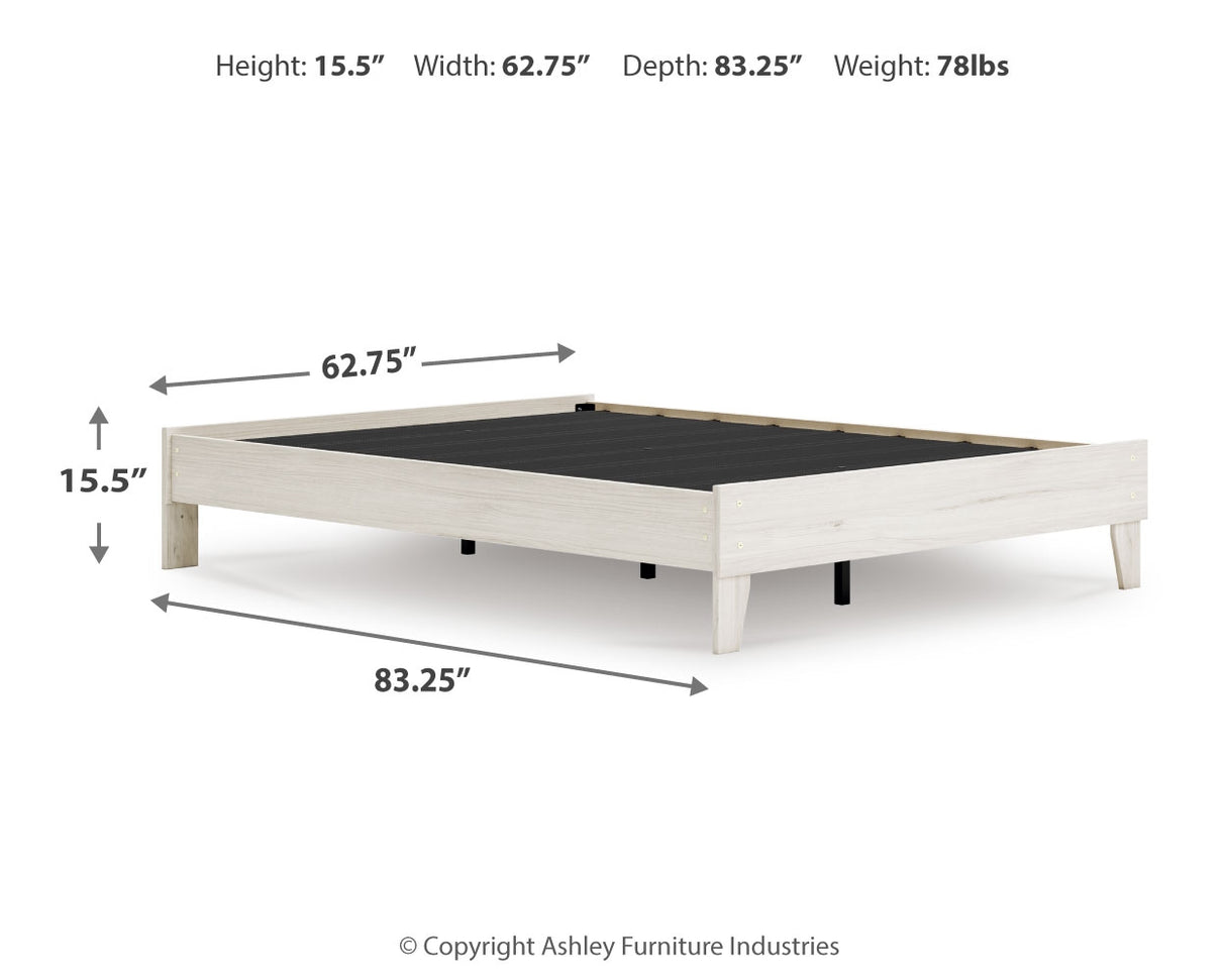 Socalle 2-Piece Queen Platform Bed with Mattress (Queen Platform Bed, 8 Inch Chime Innerspring Queen Mattress in a Box)