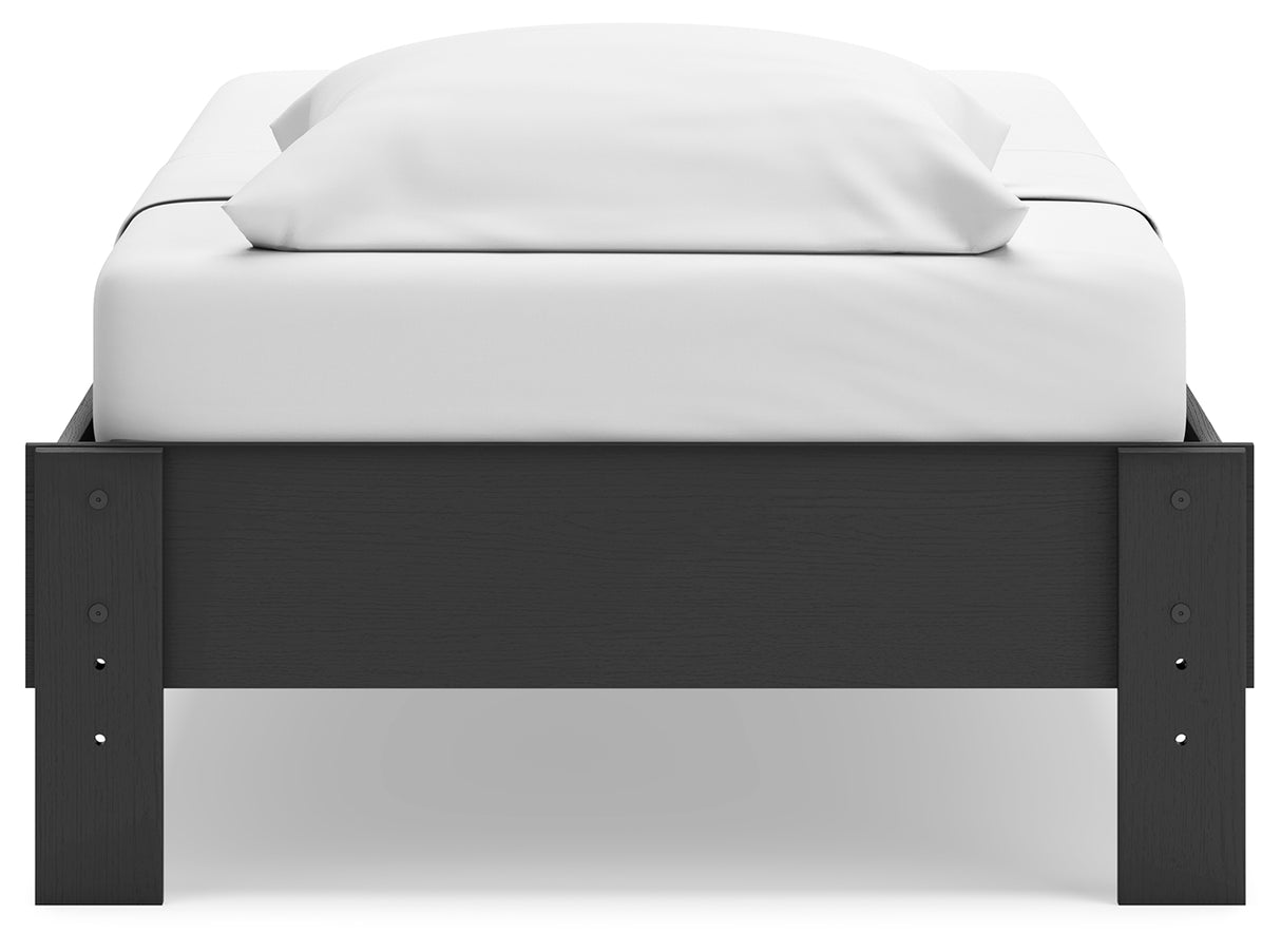 Socalle 2-Piece Twin Platform Bed with Nightstand (Twin Platform Bed, Nightstand)