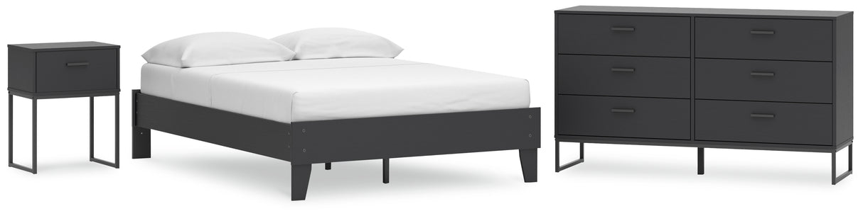 Socalle 3-Piece Full Platform Bed with Dresser and Nightstand (Full Platform Bed, Dresser, Nightstand)