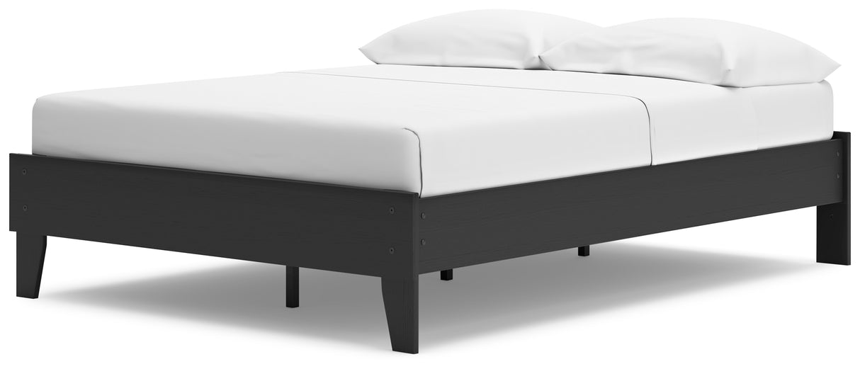 Socalle 4-Piece Full Platform Bed with Dresser and Nightstand (Full Platform Bed, Dresser, Chest of Drawers, Nightstand)