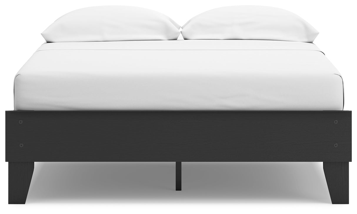 Socalle 4-Piece Full Platform Bed with Dresser and Nightstand (Full Platform Bed, Dresser, Chest of Drawers, Nightstand)