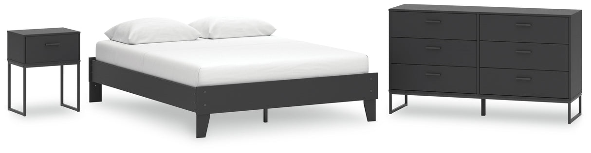 Socalle 3-Piece Queen Platform Bed with Dresser and Nightstand (Queen Platform Bed, Dresser, Nightstand)