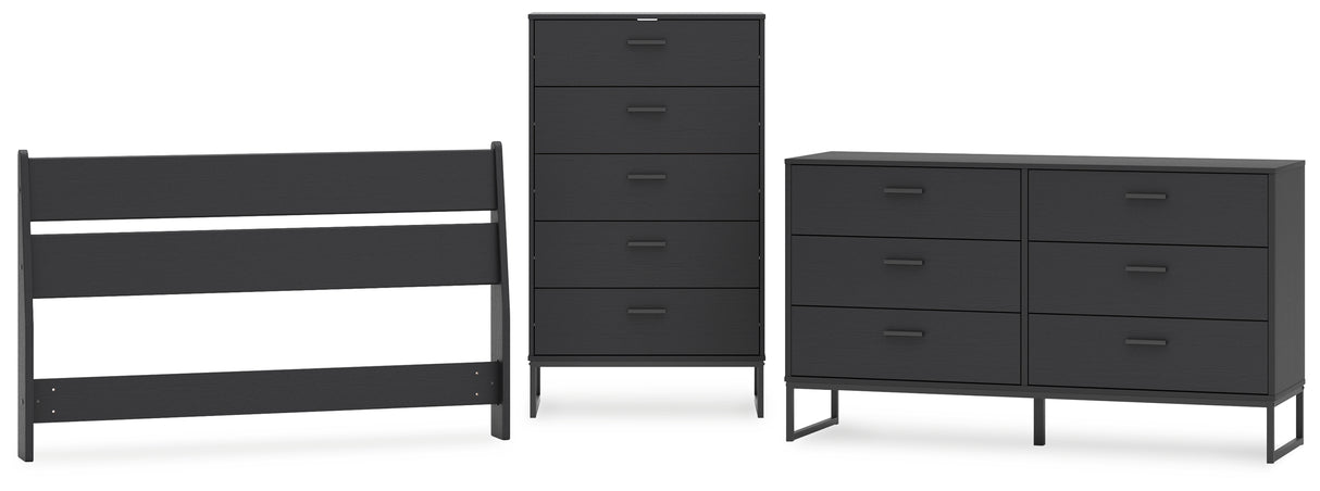 Socalle 3-Piece Full Panel Headboard with Dresser and Chest (Full Panel Headboard, Dresser, Chest of Drawers)