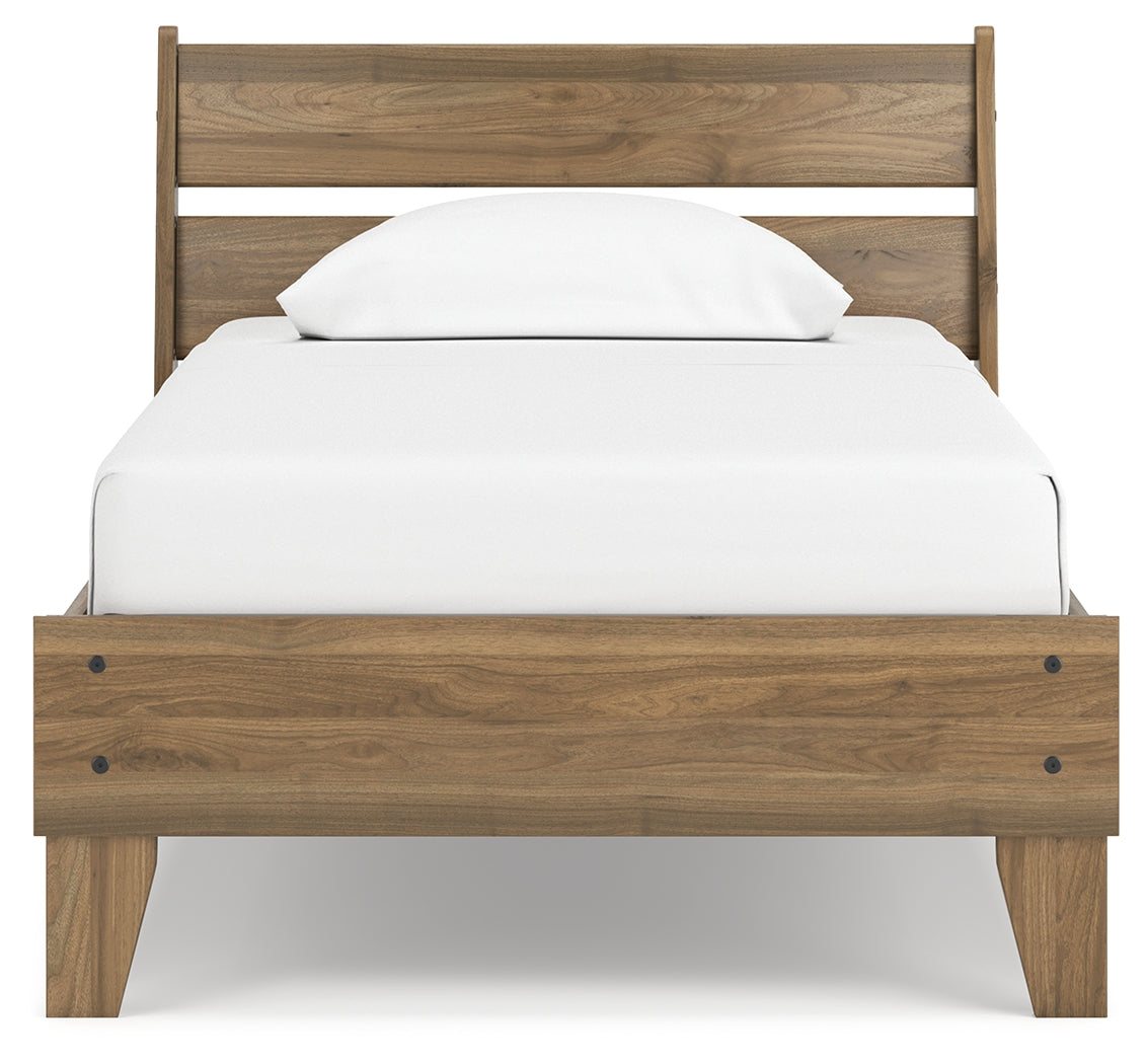 Deanlow 6-Piece Twin Platform Panel Bed with Dresser, Chest and 2 Nightstands (Twin Platform Bed, Twin Panel Headboard, Dresser, Chest of Drawers, Nightstand, Nightstand)
