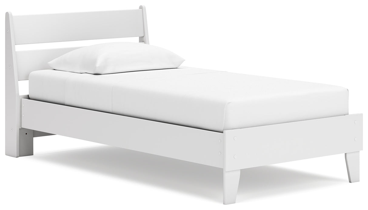 Socalle 4-Piece Twin Panel Platform Bed with Dresser and Nightstand (Twin Platform Bed, Twin Panel Headboard, Dresser, Nightstand)