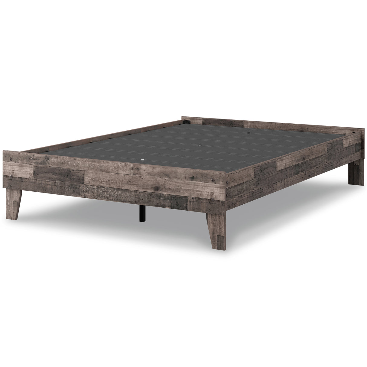 Neilsville 2-Piece Full Platform Bed with Mattress (Full Platform Bed, 8 Inch Chime Innerspring Full Mattress in a Box)