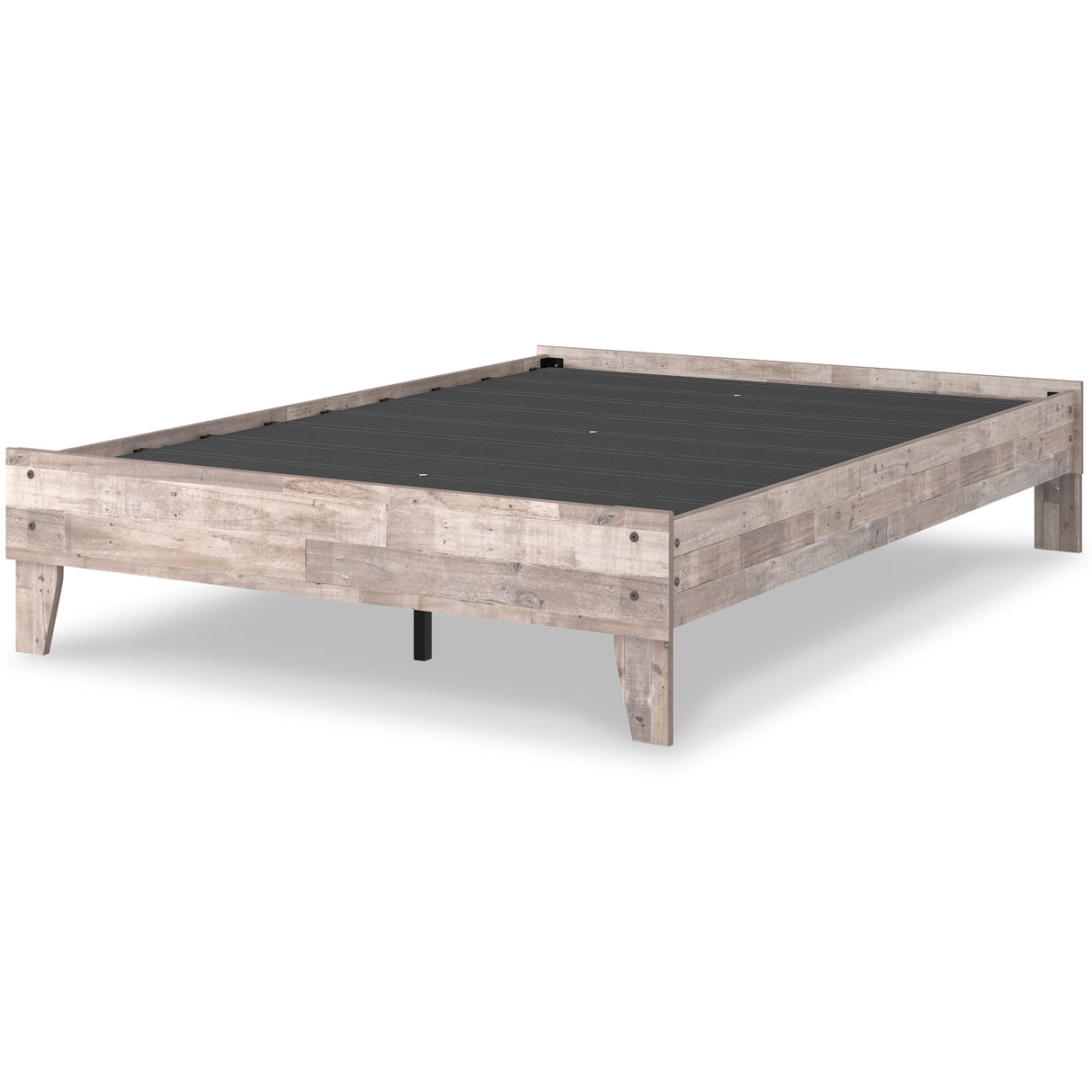Neilsville 2-Piece Full Platform Bed with Mattress (Full Platform Bed, 8 Inch Chime Innerspring Full Mattress in a Box)