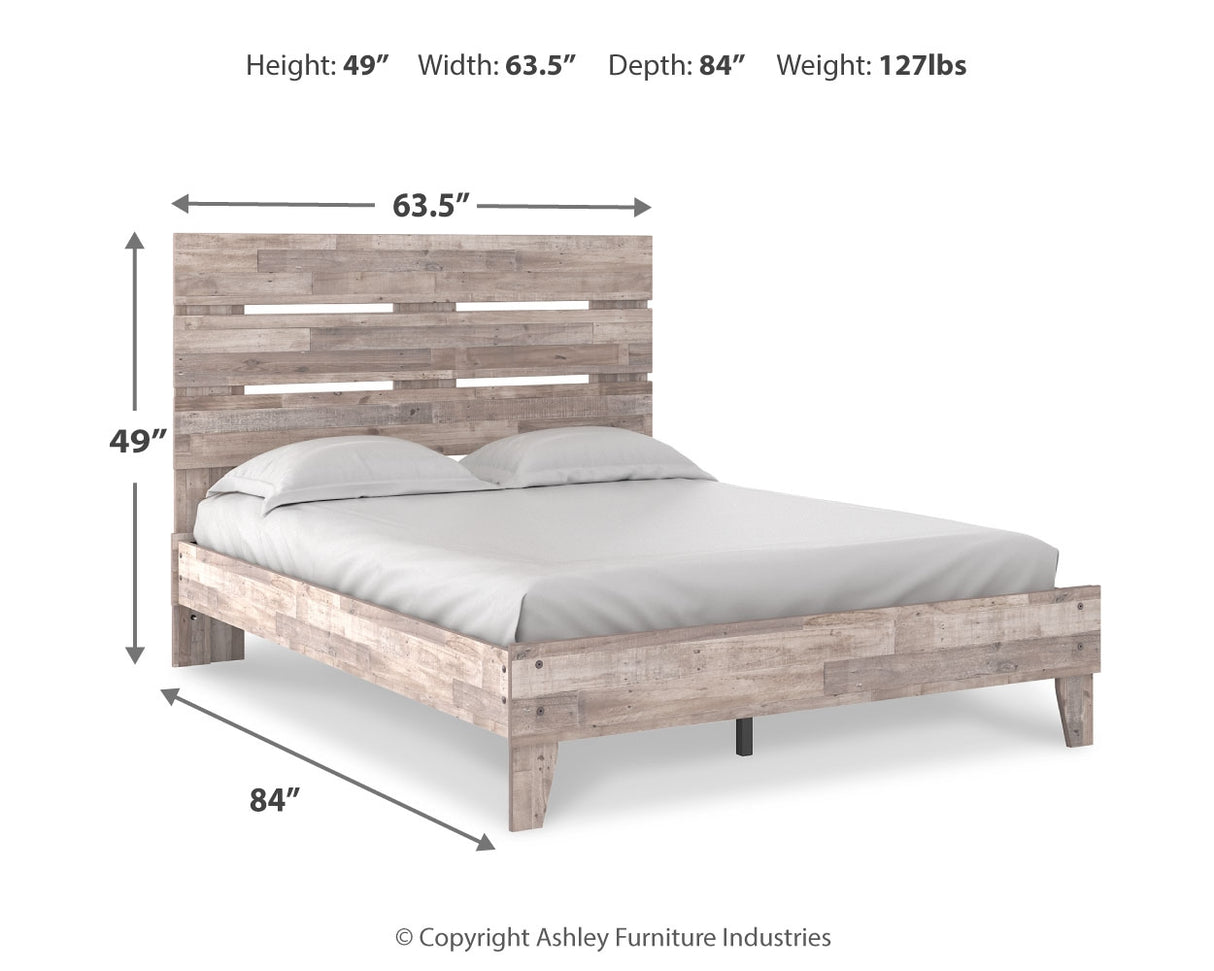 Neilsville 3-Piece Queen Platform Bed with Dresser (Queen Platform Bed, Queen Panel Headboard, Dresser)