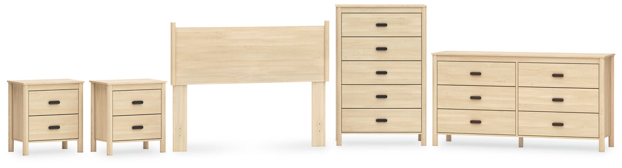 Cabinella 5-Piece Full Panel Headboard with Dresser, Chest and 2 Nightstands (Full Panel Headboard, Dresser, Chest of Drawers, Nightstand, Nightstand)