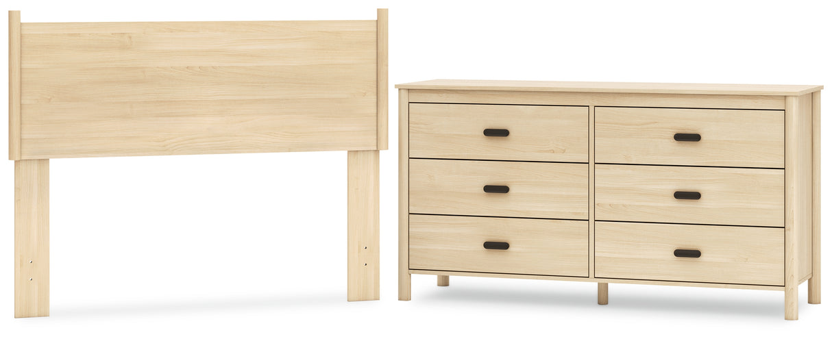 Cabinella 2-Piece Full Panel Headboard with Dresser (Full Panel Headboard, Dresser)