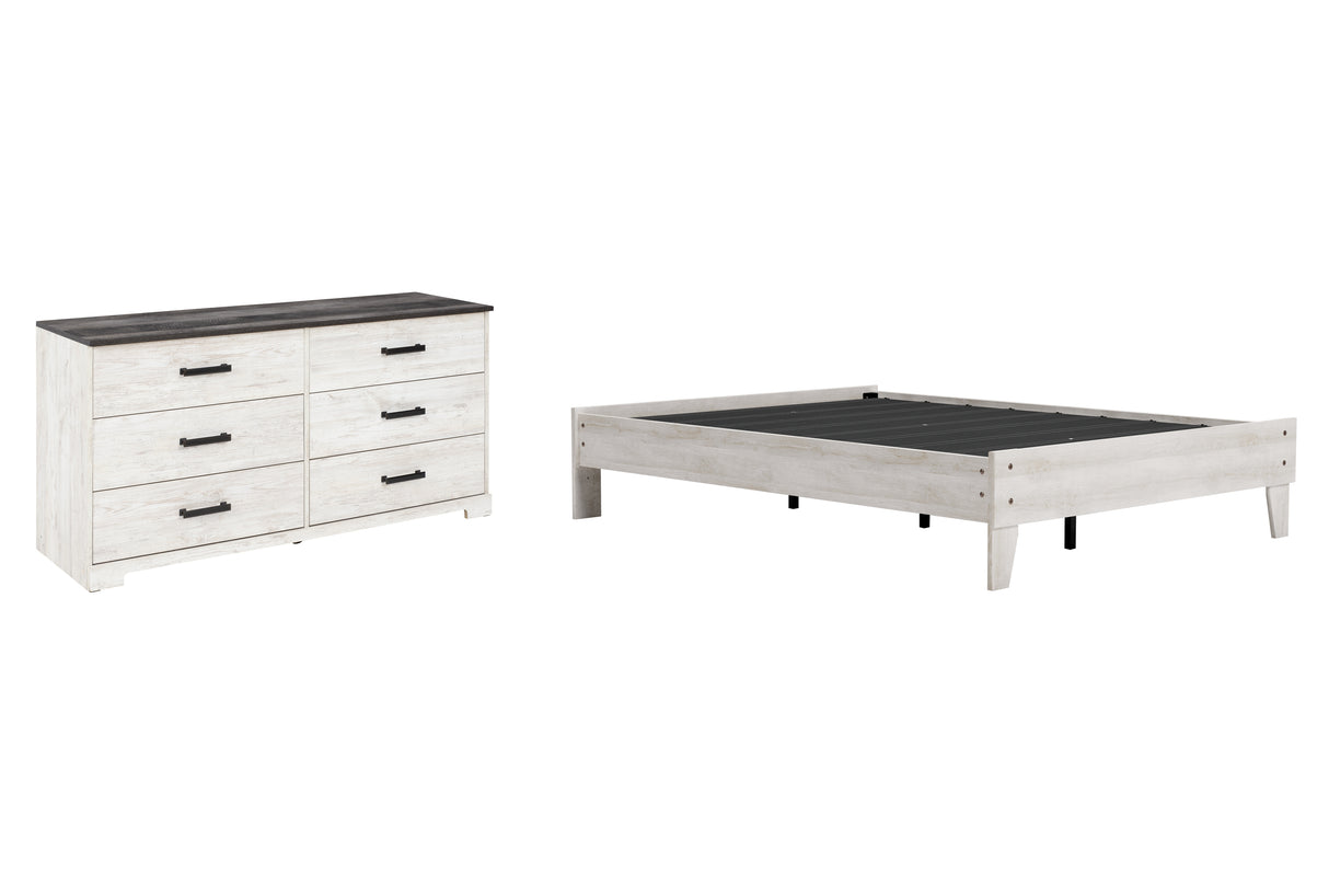 Shawburn 2-Piece Full Platform Bed with Dresser (Full Platform Bed, Dresser)