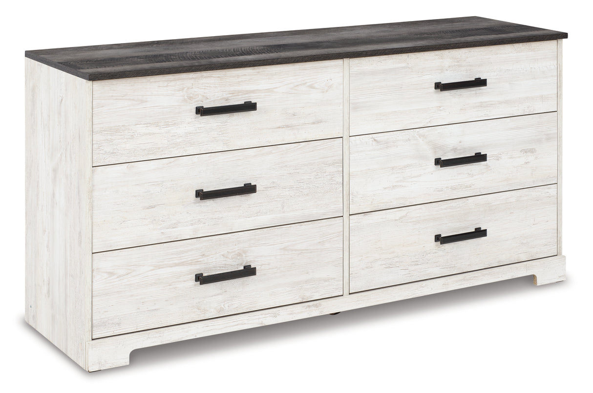 Shawburn 3-Piece Full Platform Bed with Dresser (Full Platform Bed, Full Crossbuck Panel Headboard, Dresser)