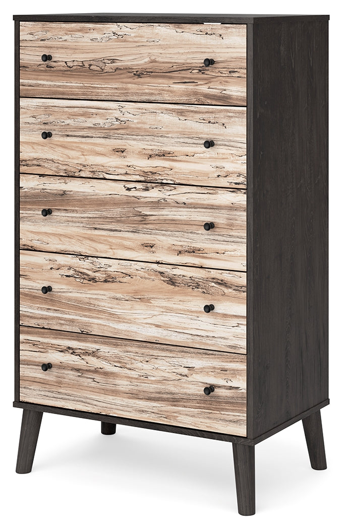 Piperton Chest of Drawers (Variation Color: Two-tone Brown/Charcoal)