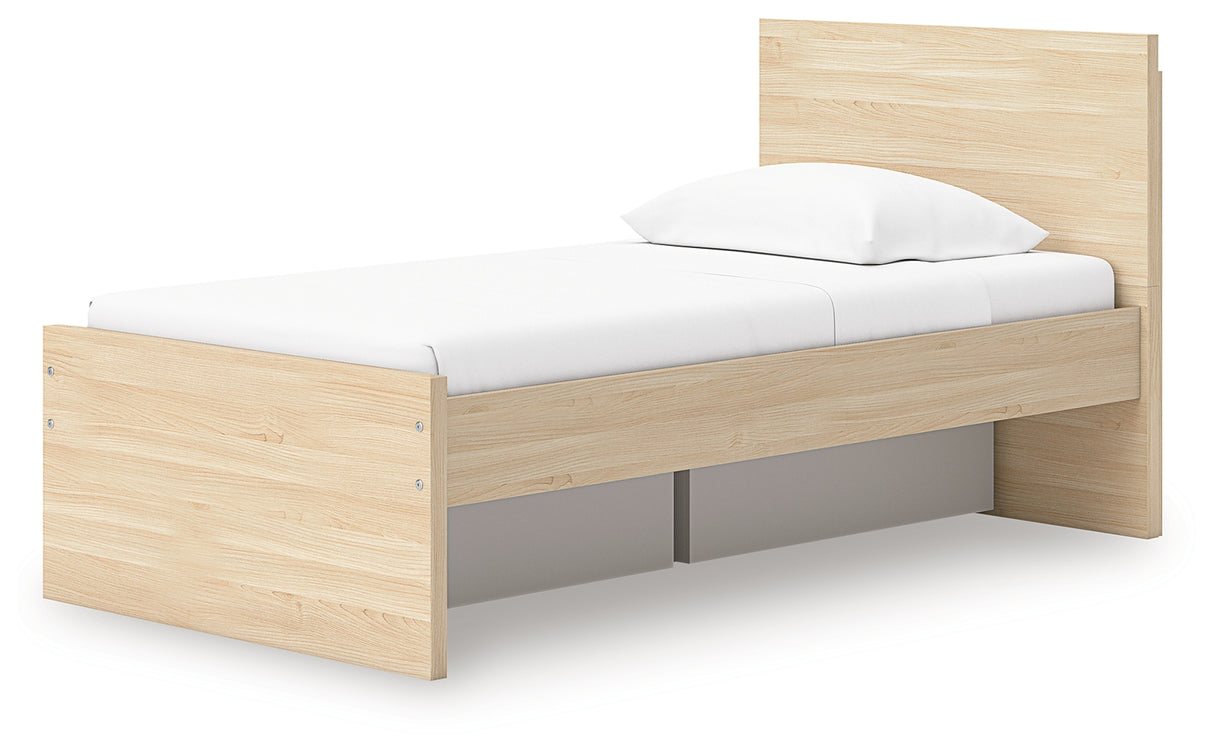Onita Twin Panel Platform Bed with 1 Side Storage