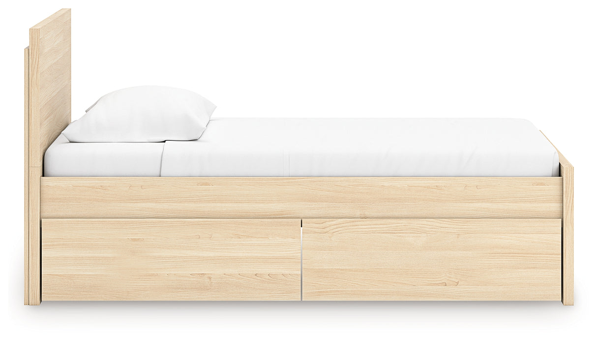 Onita Twin Panel Platform Bed with 1 Side Storage