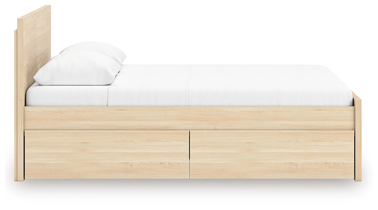 Onita Full Panel Platform Bed with 2 Side Storage