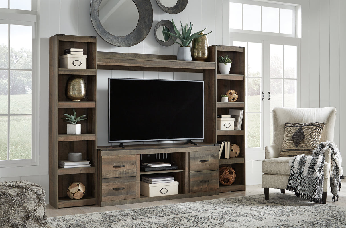 Trinell 4-Piece Entertainment Center (Configuration: 4-Piece (Trinell Pier, Trinell Pier, Trinell Bridge, Trinell 60" TV Stand))