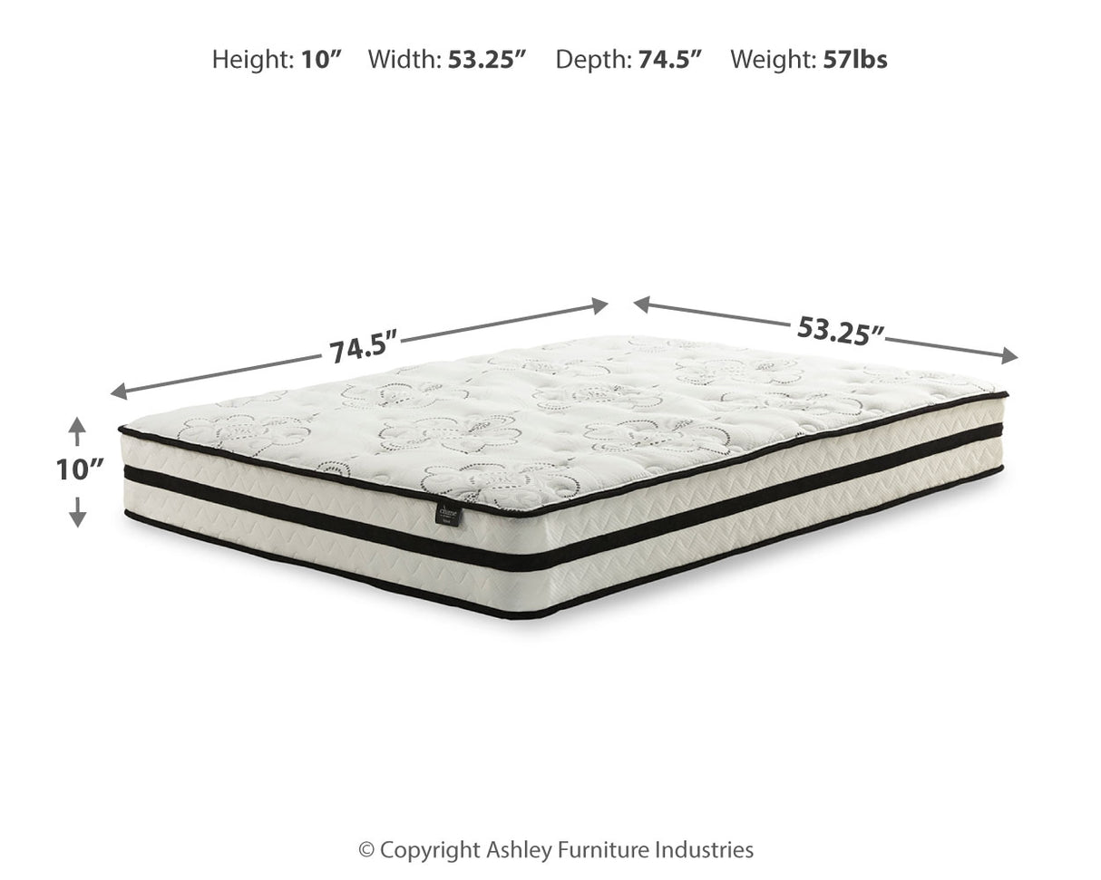 Socalle 2-Piece Full Platform Bed with Mattress (Full Platform Bed, Chime 10 Inch Hybrid Full Mattress in a Box)