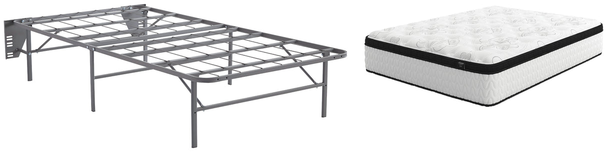 Chime 12 Inch Hybrid 2-Piece 12 Inch Hybrid Mattress with Foundation (Twin Mattress in a Box, Better than a Boxspring Twin Foundation)