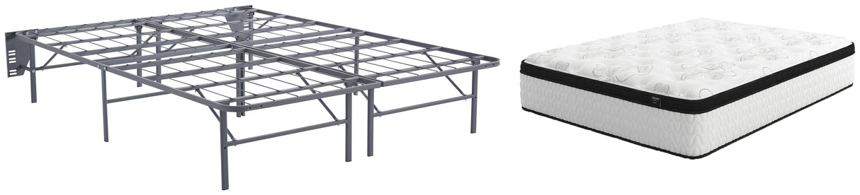 Chime 12 Inch Hybrid 2-Piece 12 Inch Hybrid Mattress with Foundation (Queen Mattress in a Box, Better than a Boxspring Queen Foundation)