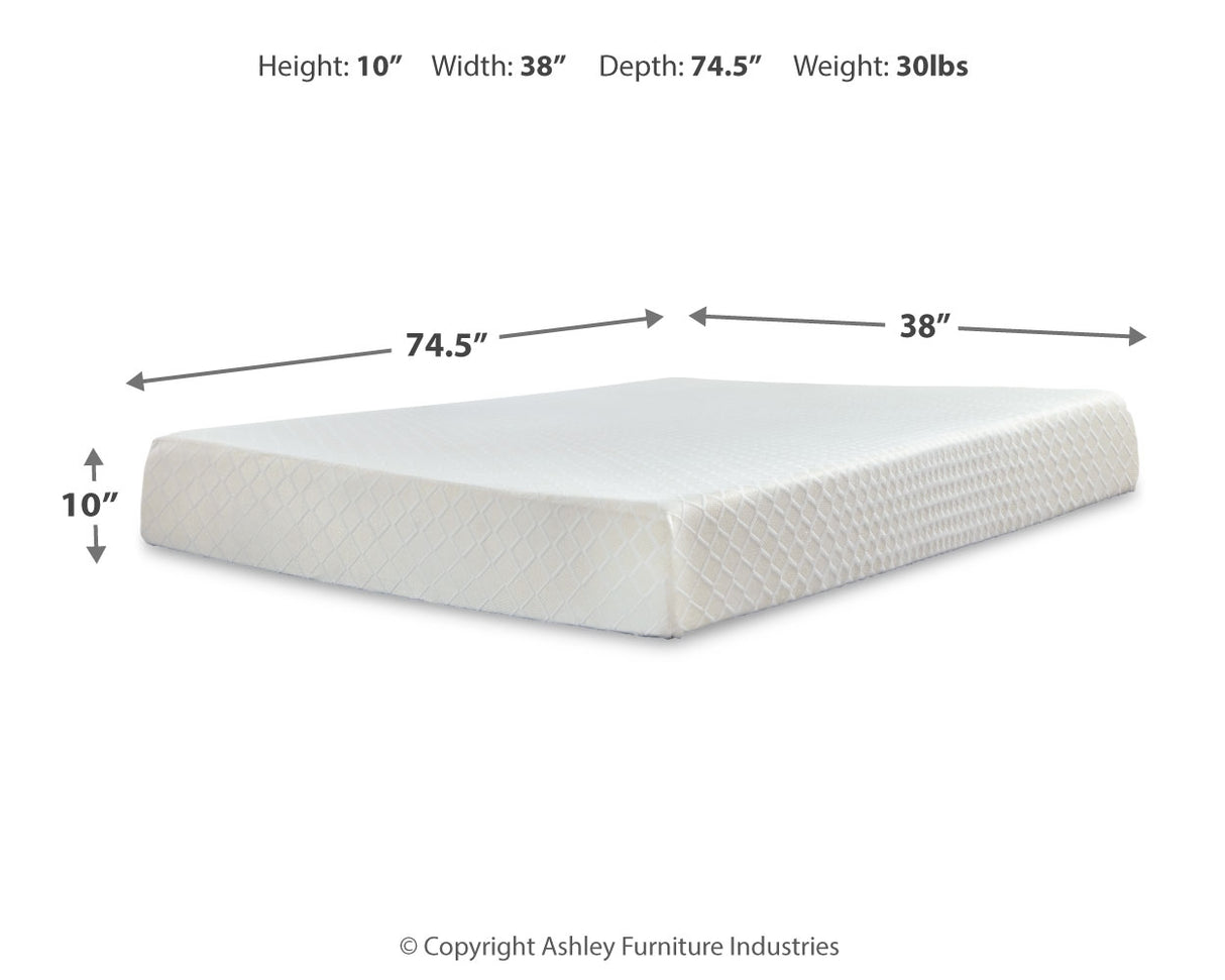 10 Inch Chime Memory Foam Twin Mattress in a Box (Bed Size: Twin)
